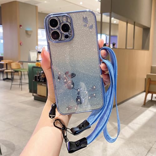 FIFTHAVE Handykette für iPhone 11 Pro Max Hülle mit Band,Glitzer Handyhülle Aesthetic Blumen Muster Case mit Kordel Necklace Schutzhülle für iPhone 11 Pro Max Silikon Dünn TPU Stoßfest Cover Blau01 FIFTHAVE Handykette für iPhone 11 Pro Max Hülle mit Band,Glitzer Handyhülle Aesthetic Blumen Muster Case mit Kordel Necklace Schutzhülle für iPhone 11 Pro Max Silikon Dünn TPU Stoßfest Cover Blau01 von FIFTHAVE