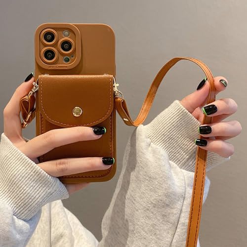FIFTHAVE Handykette für iPhone 16 Hülle mit Kartenfach,Wallet Handyhülle iPhone 16 mit Band Necklace Schutzhülle mit Geldbörse Lederhülle zum Umhängen TPU Case Stoßfeste Cover Braun FIFTHAVE Handykette für iPhone 16 Hülle mit Kartenfach,Wallet Handyhülle iPhone 16 mit Band Necklace Schutzhülle mit Geldbörse Lederhülle zum Umhängen TPU Case Stoßfeste Cover Braun von FIFTHAVE