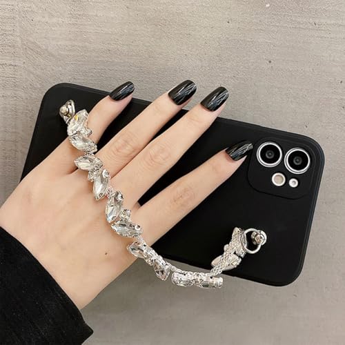 FIFTHAVE Kompatibel mit iPhone 14 Pro Hülle mit Armband,Silikon Handyhülle Glitzer Diamant Handyband iPhone 14 Pro Schutzhülle Süßes Kette Case Weiche Stoßfest Cover Mädchen Frauen Schwarz FIFTHAVE Kompatibel mit iPhone 14 Pro Hülle mit Armband,Silikon Handyhülle Glitzer Diamant Handyband iPhone 14 Pro Schutzhülle Süßes Kette Case Weiche Stoßfest Cover Mädchen Frauen Schwarz von FIFTHAVE