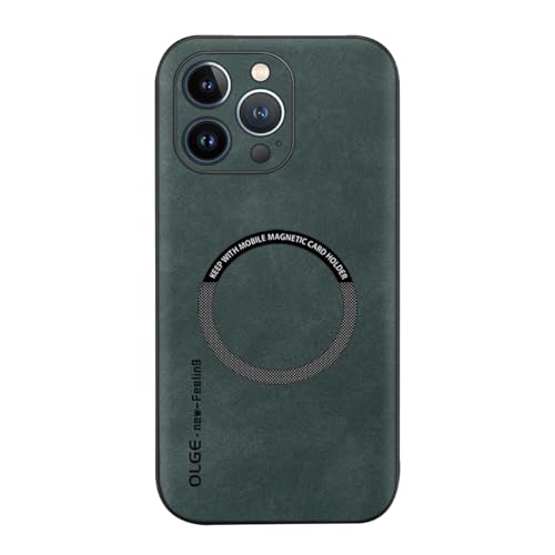 FIFTHAVE Magnetisch Hülle für iPhone 14 Pro Leder Handyhülle kompatibel mit MagSafe Leather Slim Weiches TPU Bumper Case Stoßfest Kratzfest Schutzhülle Fallschutz rutschfest Cover 6.1" Grün FIFTHAVE Magnetisch Hülle für iPhone 14 Pro Leder Handyhülle kompatibel mit MagSafe Leather Slim Weiches TPU Bumper Case Stoßfest Kratzfest Schutzhülle Fallschutz rutschfest Cover 6.1" Grün von FIFTHAVE