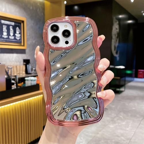 FIFTHAVE für iPhone 12 Hülle Glitzer,Niedlich Silikon Handyhülle iPhone 12 mit Wave Rahmen Case Wasser Ripple Muster für Frauen Mädchen Weiche TPU Schutzhülle Stoßfest Cover Pink FIFTHAVE für iPhone 12 Hülle Glitzer,Niedlich Silikon Handyhülle iPhone 12 mit Wave Rahmen Case Wasser Ripple Muster für Frauen Mädchen Weiche TPU Schutzhülle Stoßfest Cover Pink von FIFTHAVE