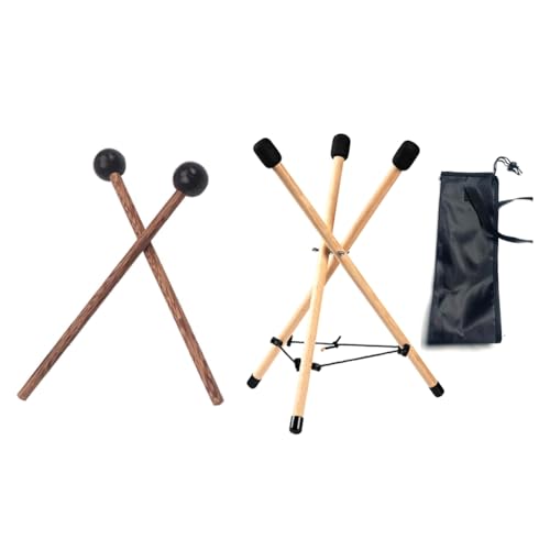 Drum Stand Handpan Ständer Massivholz Snare Stand Massivholz Snare Stand Stativ Struktur Drum Holder Wie Gezeigt für 10 Bis 15 Percussion Instrument von FIGGRITID