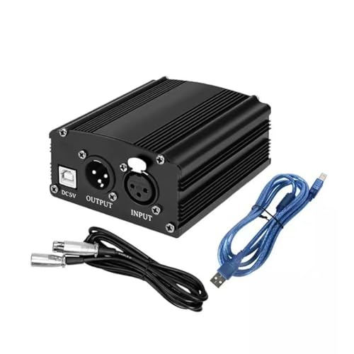 Phantom-Netzteil 1 Kanal 48 V mit für XLR-Mikrofon EIN 3-Pin für Musikaufnahmegeräte mit Mikrofon EIN Kondensator von FIGGRITID