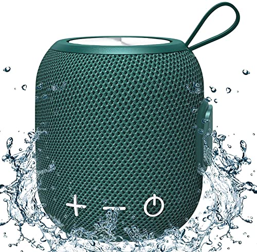 FIGMASU Lautsprecher Box Bluetooth Tragbarer Wasserdicht, Musik Box mit Stereo Bass 360 HD Surround Sound, Für Reisen, Bad, Pool und Outdoor Wasserfeste (Green) von FIGMASU