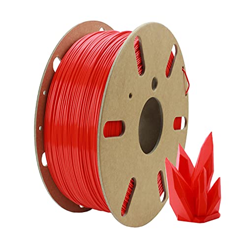 Filamentive PLA - Red/Rot - 1.75mm 3D Drucker Filament, Recyceltes Material + Spule aus 100% recycelbarem Karton - Ermöglicht Nachhaltiges Drucken (1KG) von FILAMENTIVE