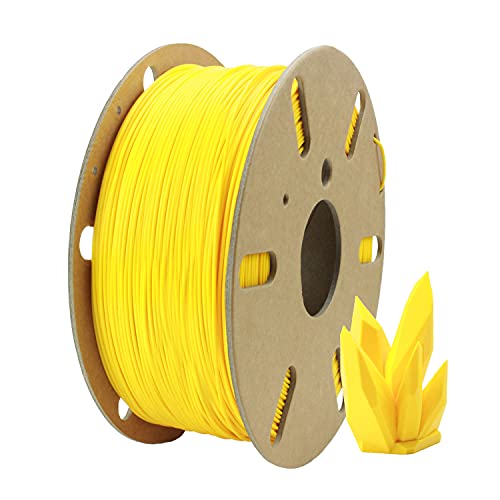 Filamentive PLA - Yellow/Gelb - 1.75mm 3D Drucker Filament, Recyceltes Material + Spule aus 100% recycelbarem Karton - Ermöglicht Nachhaltiges Drucken (1KG) von FILAMENTIVE