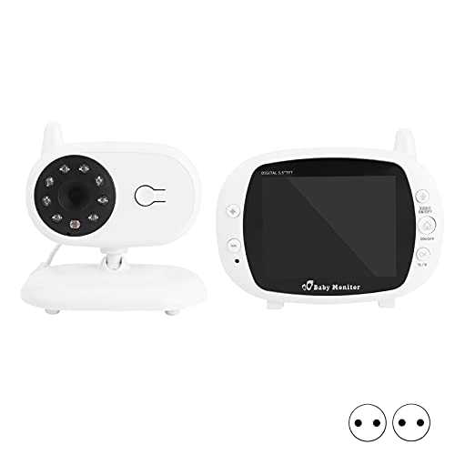 FILFEEL 3,5-Zoll-TFT-Babykamera Digitale -Temperatursensoranzeige mit Leiser Musik 100-240 V.(EU) von FILFEEL