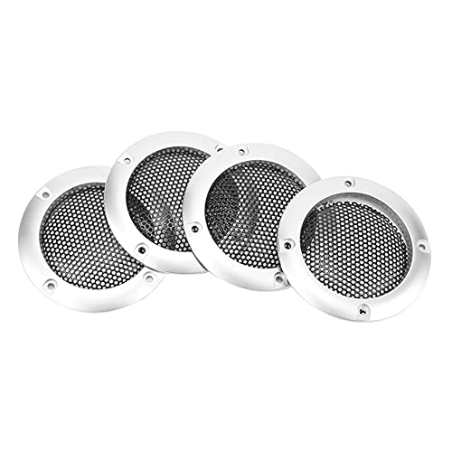 Lautsprecher Grill, 4PCS -Auto Audio -Lautsprecher Kühlergrillabdeckung (66 Mm Außenkreisdurchmesser) für Autodekoration (Silver) von FILFEEL