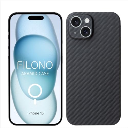 FILONO Aramid Hülle für iPhone 15, Ultraleicht & dünn, kompatibel mit MagSafe von FILONO