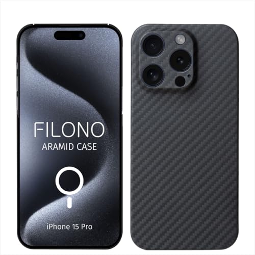 FILONO Aramid Hülle für iPhone 15 Pro, Ultraleicht & dünn, kompatibel mit MagSafe von FILONO