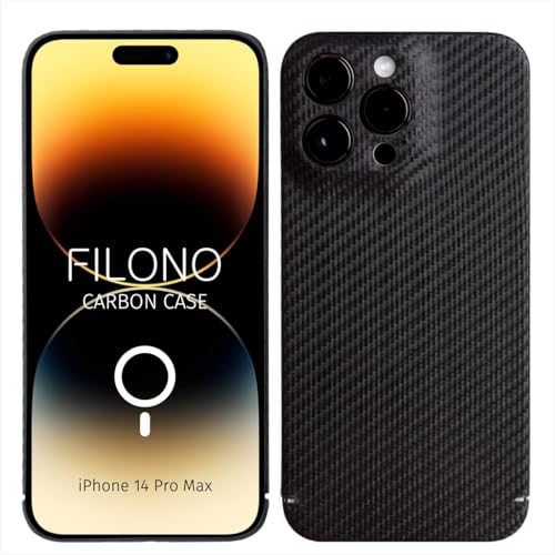 FILONO Carbon Hülle für iPhone 14 Pro Max, ultradünn, kompatibel mit MagSafe von FILONO