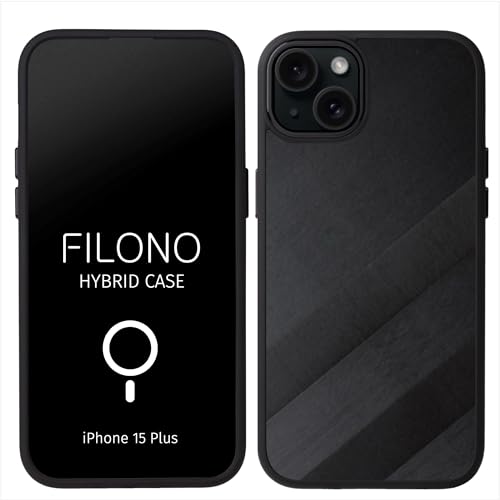 FILONO Hybrid Hülle für iPhone 15 Plus, schlanke Form, Magnet-fixierbar mit der MagSafe-Autohalterung Magnethalter Q von FILONO