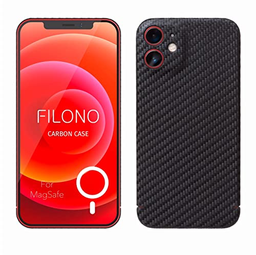 FILONO iPhone 12 Carbon Hülle kompatibel mit MagSafe ultradünn von FILONO