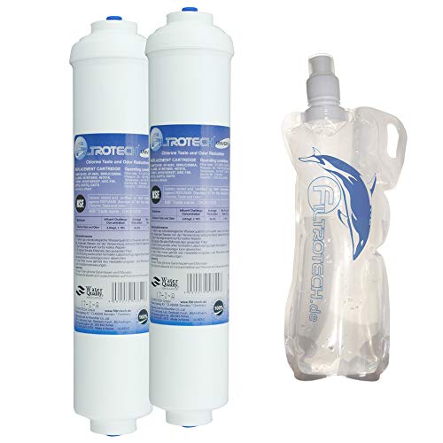 FILTROTECH ORIGINAL Wasserfilter für Kühlschrank Side-by-Side, DOPPELPACK + ZUGABE von FILTROTECH