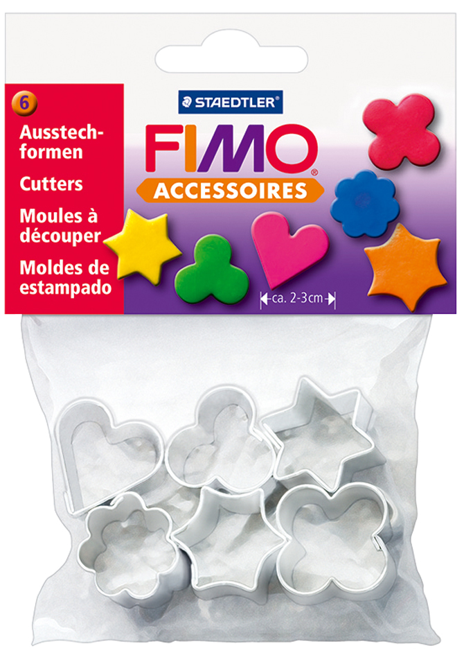 FIMO Ausstechformen für Modelliermasse, aus Metall, 6 Motive von FIMO