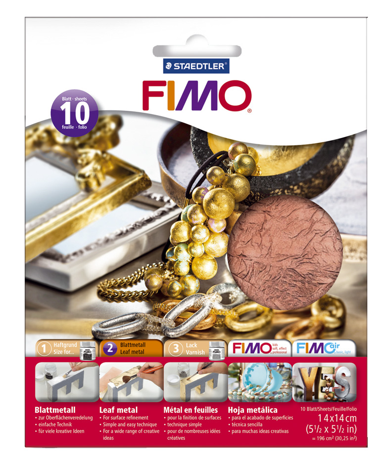 FIMO Blattmetall, kupfer, 10 Blatt von FIMO