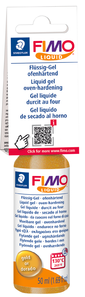 FIMO Deko-Gel Liquid, gold, ofenhärtend, 50 ml von FIMO