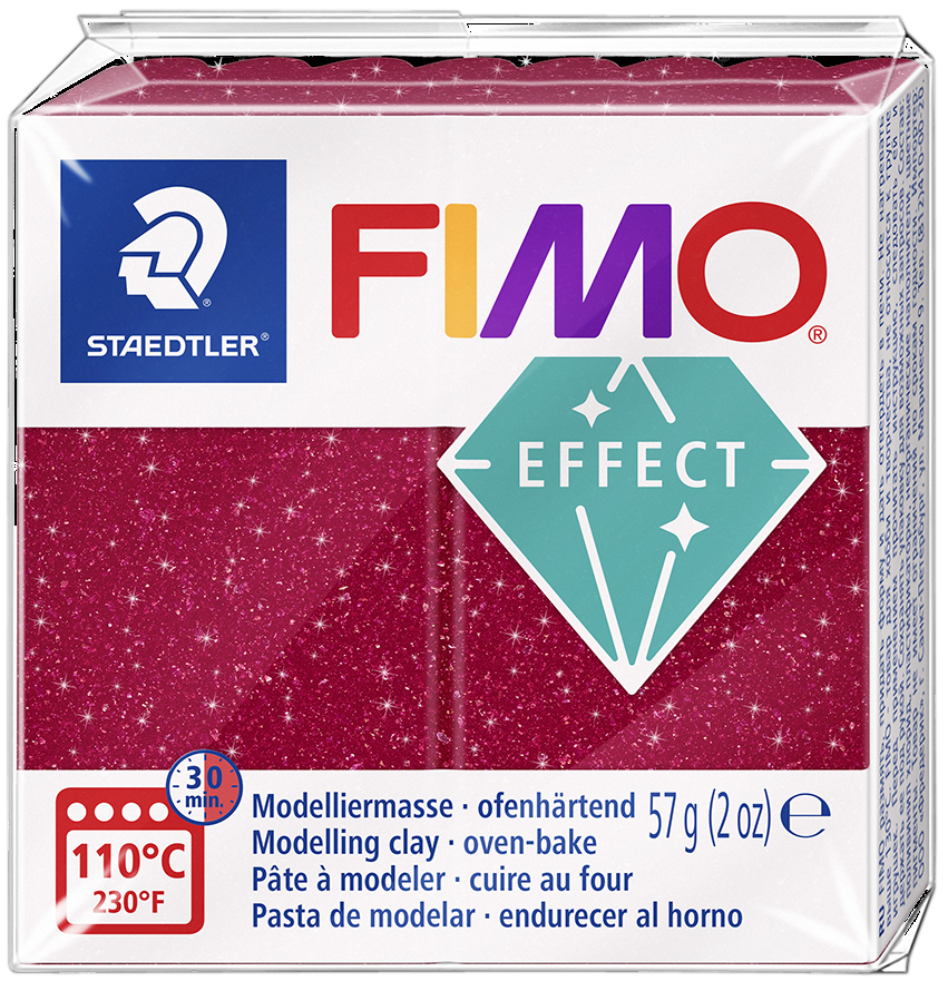 FIMO EFFECT GALAXY Modelliermasse, rot, 57 g von FIMO