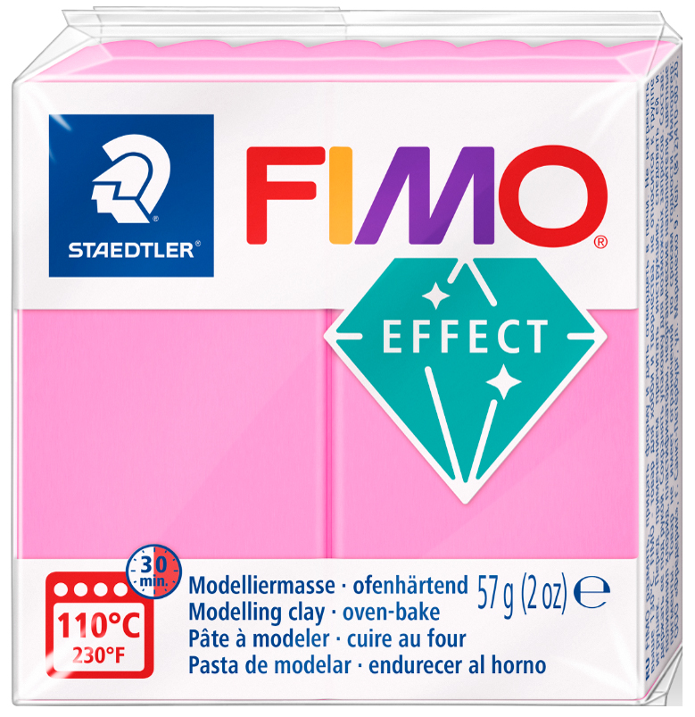 FIMO EFFECT Modelliermasse, ofenhärtend, neonpink, 57 g von FIMO
