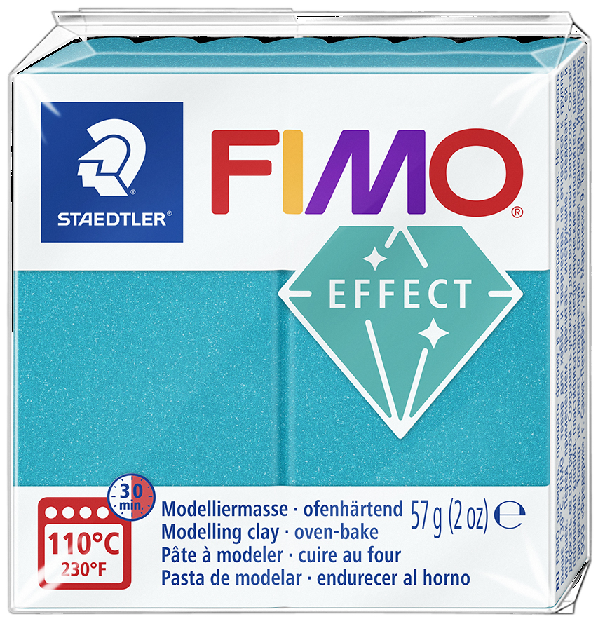 FIMO EFFECT Modelliermasse, türkis-metallic, 57 g von FIMO