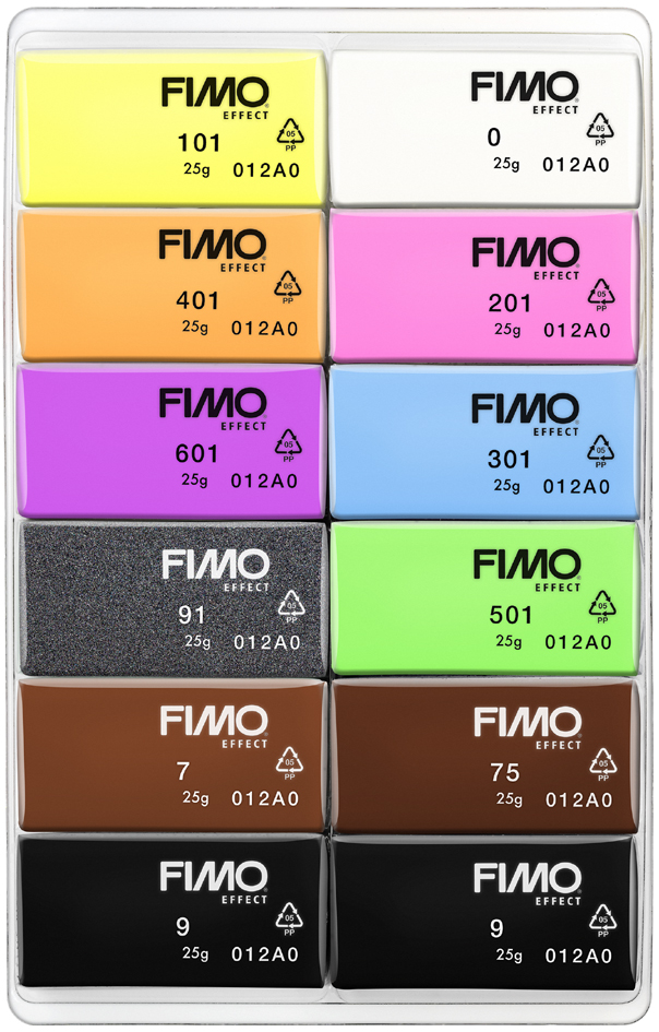 FIMO Modelliermasse-Set , neon, , 12er Set von FIMO