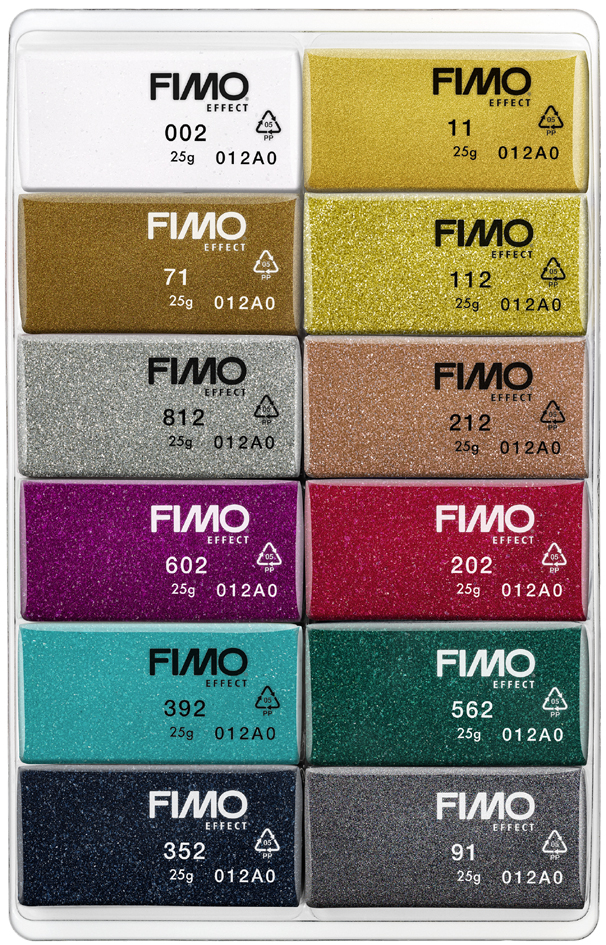 FIMO Modelliermasse-Set , sparkle, , 12er Set von FIMO