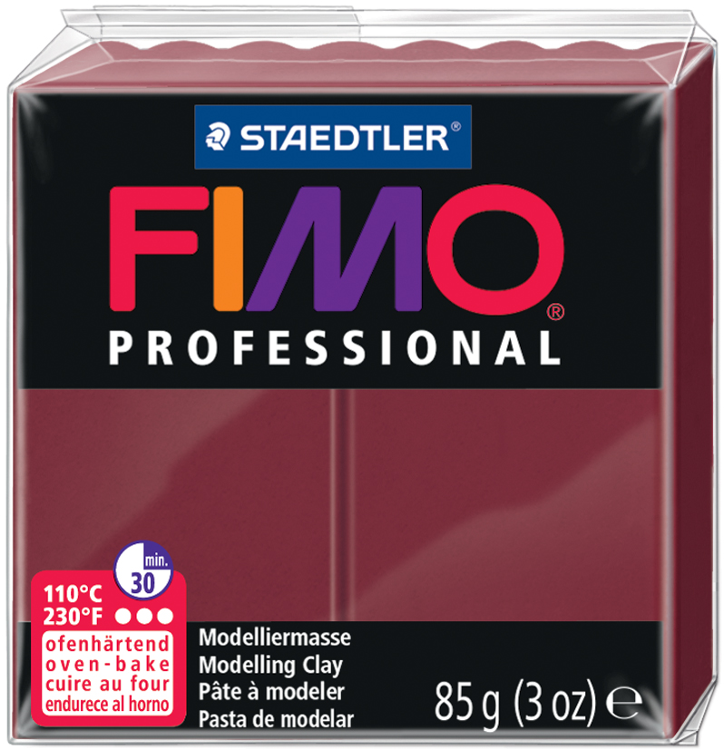 FIMO PROFESSIONAL Modelliermasse, bordeaux, 85 g von FIMO