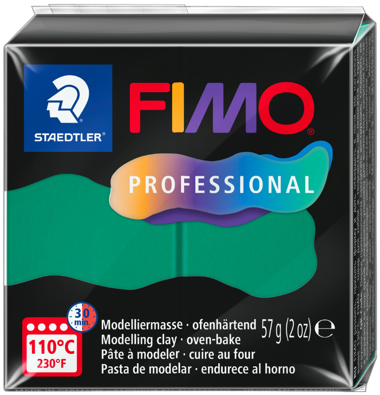 FIMO PROFESSIONAL Modelliermasse, ofenhärtend, 57 g, grün von FIMO