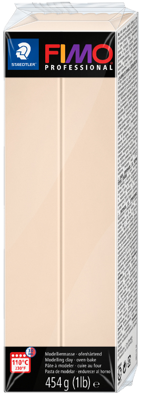 FIMO PROFESSIONAL Modelliermasse, ofenhärtend, beige, 454 g von FIMO