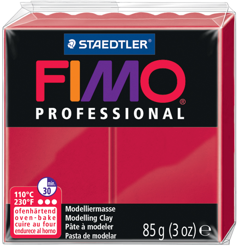 FIMO PROFESSIONAL Modelliermasse, ofenhärtend, karmin, 85 g von FIMO