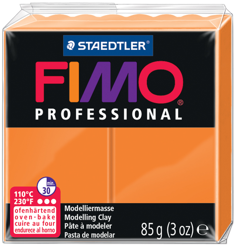 FIMO PROFESSIONAL Modelliermasse, ofenhärtend, orange, 85 g von FIMO