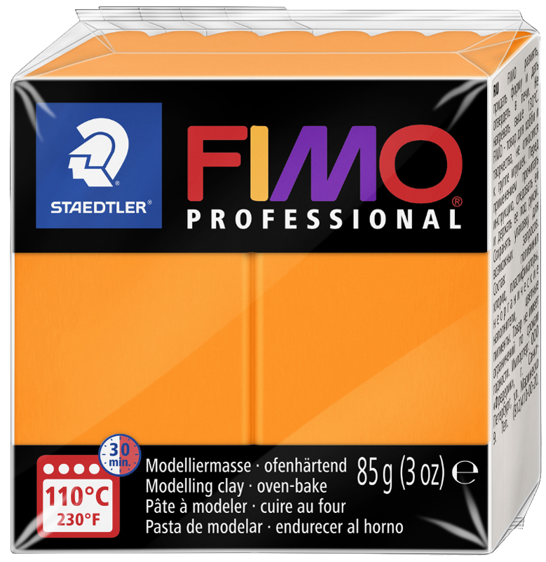 FIMO PROFESSIONAL Modelliermasse, ofenhärtend, orange, 85 g von FIMO