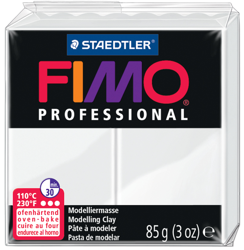 FIMO PROFESSIONAL Modelliermasse, ofenhärtend, weiß, 85 g von FIMO
