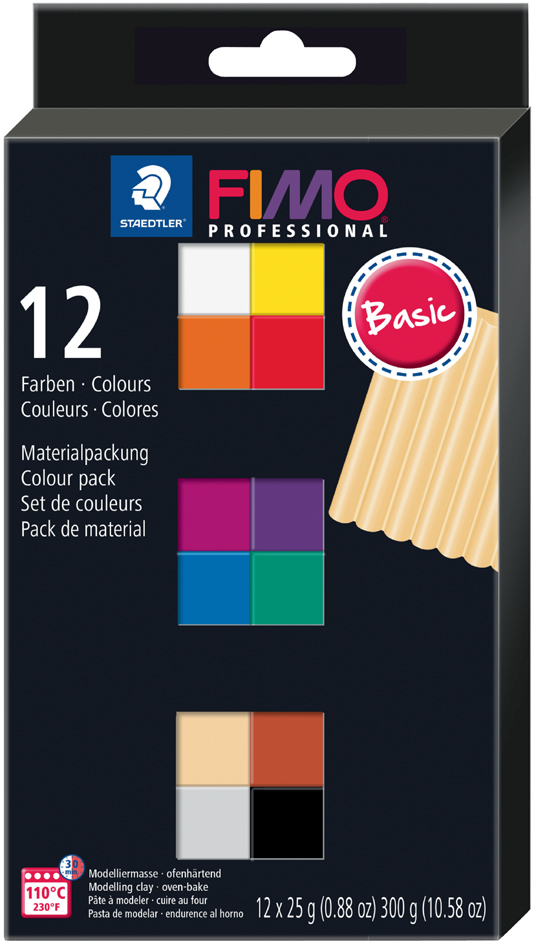 FIMO PROFESSIONAL Modelliermasse-Set, 12er Set von FIMO