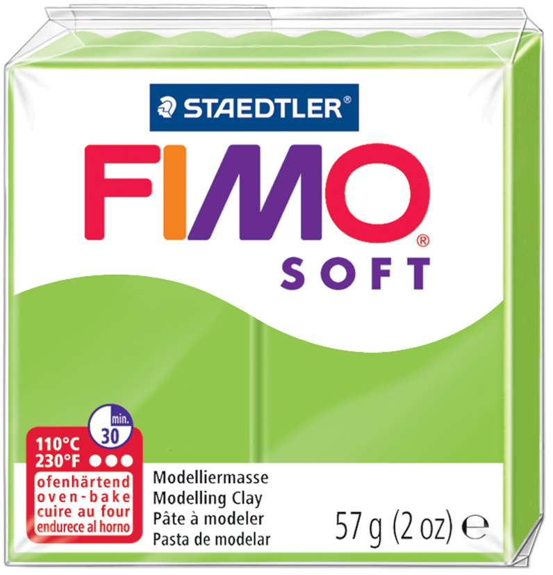 FIMO SOFT Modelliermasse, ofenhärtend, apfelgrün, 57 g von FIMO