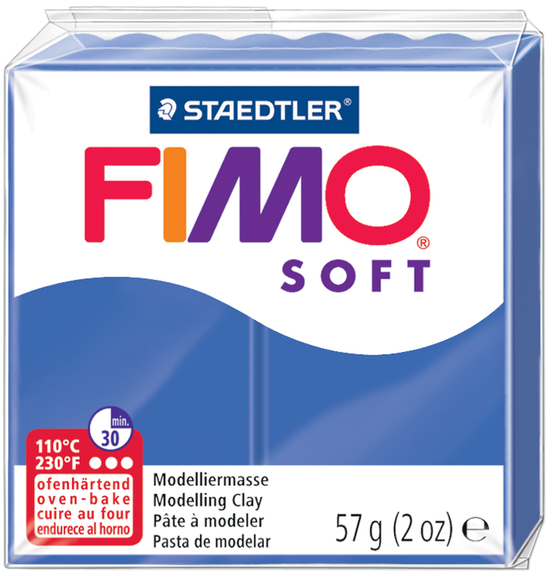 FIMO SOFT Modelliermasse, ofenhärtend, brillantblau, 57 g von FIMO