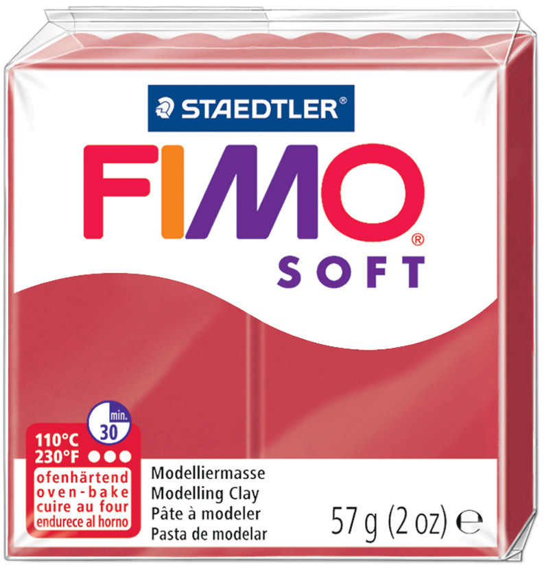 FIMO SOFT Modelliermasse, ofenhärtend, kirschrot, 57 g von FIMO