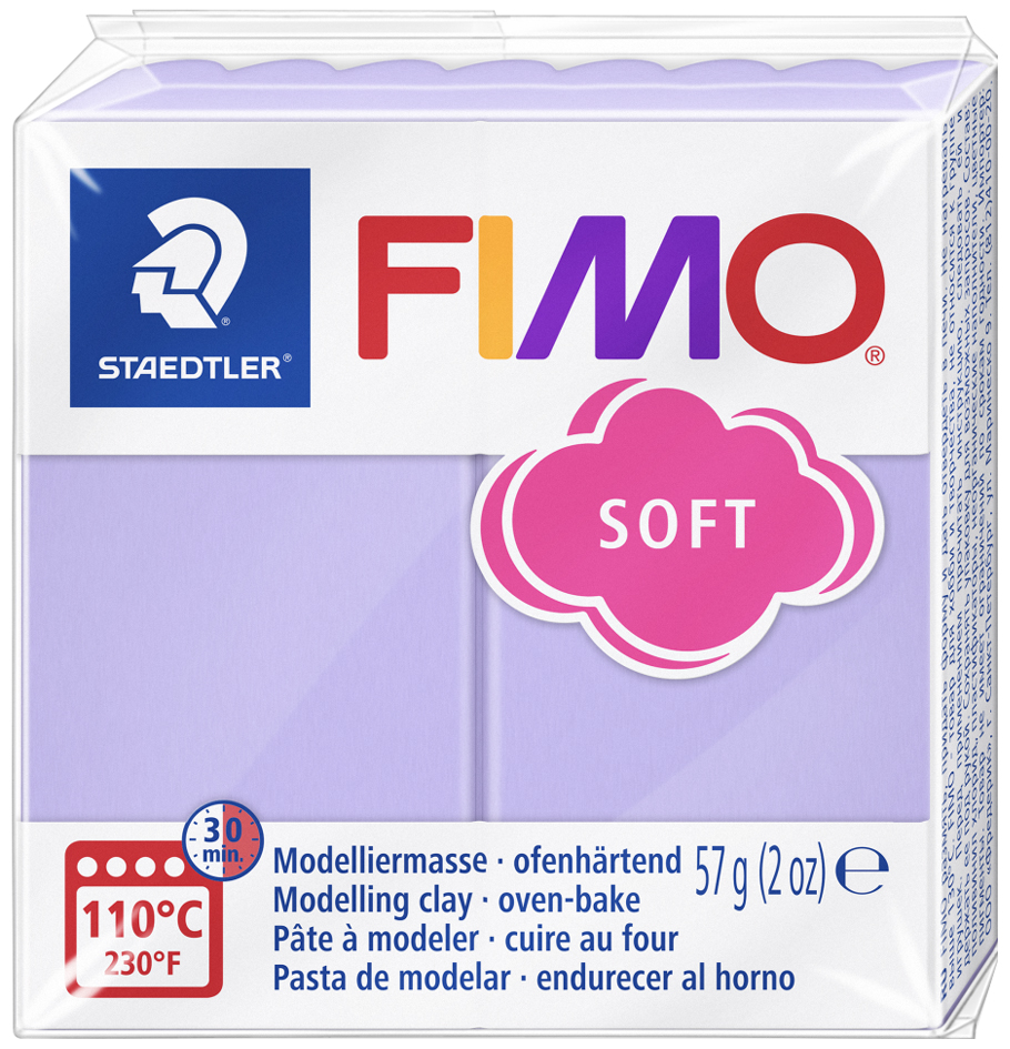 FIMO SOFT Modelliermasse, ofenhärtend, pastell-flieder,57g von FIMO