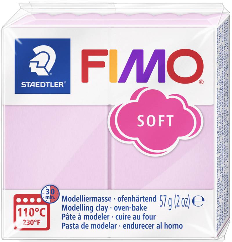FIMO SOFT Modelliermasse, ofenhärtend, pastell-rosé, 57 g von FIMO