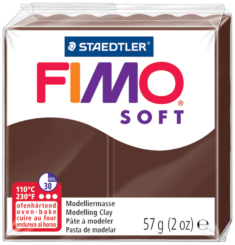 FIMO SOFT Modelliermasse, ofenhärtend, schokolade, 57 g von FIMO