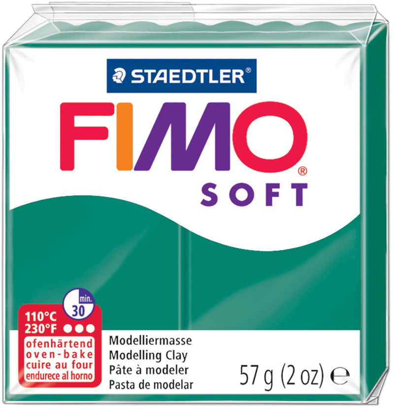 FIMO SOFT Modelliermasse, ofenhärtend, smaragdgrün, 57 g von FIMO