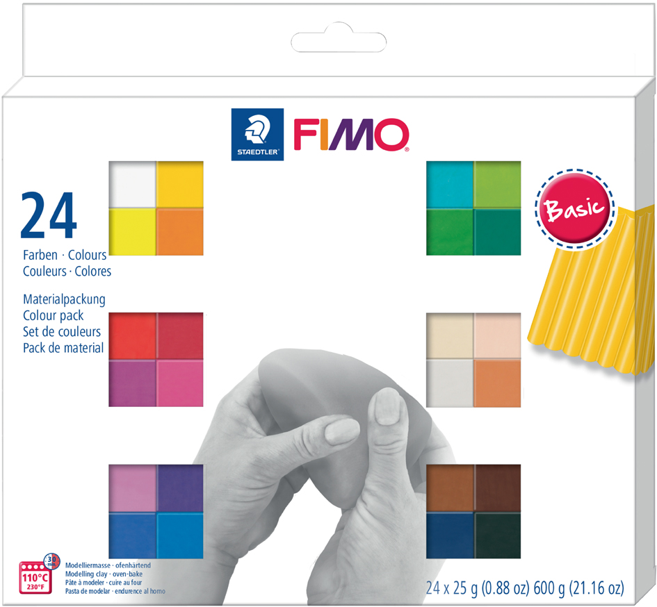 FIMO SOFT Modelliermasse-Set , Basic, , 24er Set von FIMO