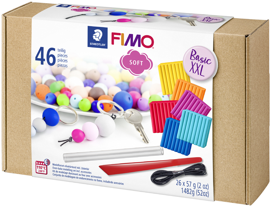 FIMO SOFT Modelliermasse-Set , Basic XXL, , 46-teilig von FIMO