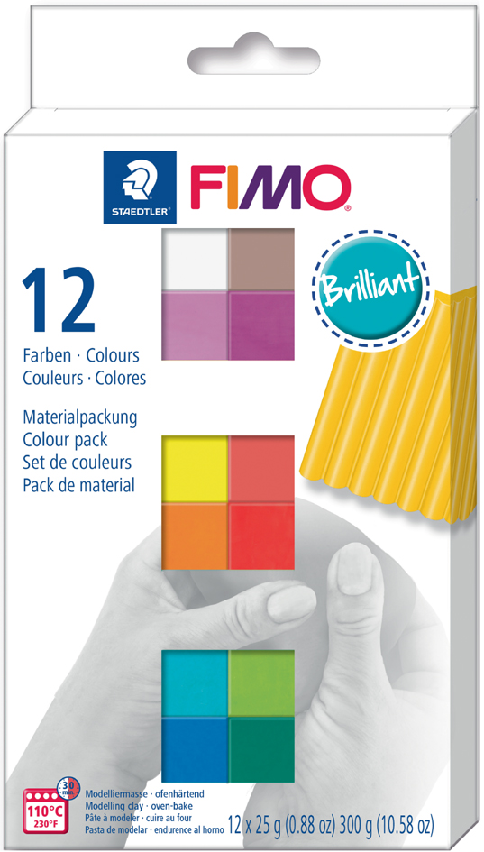 FIMO SOFT Modelliermasse-Set , Brilliant, , 12er Set von FIMO