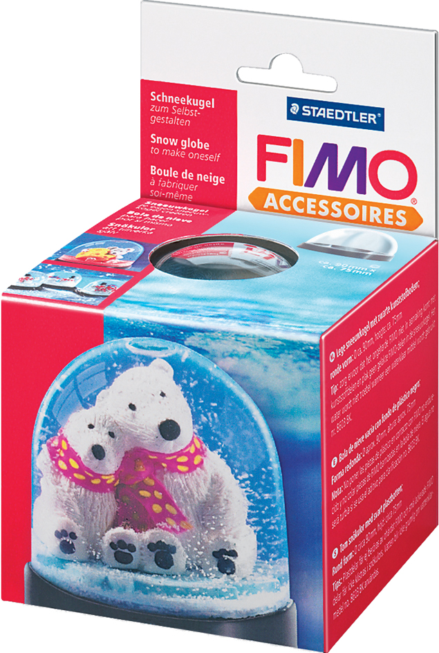 FIMO Schneekugel, rund, Durchmesser: 90 mm, Höhe: 75 mm von FIMO