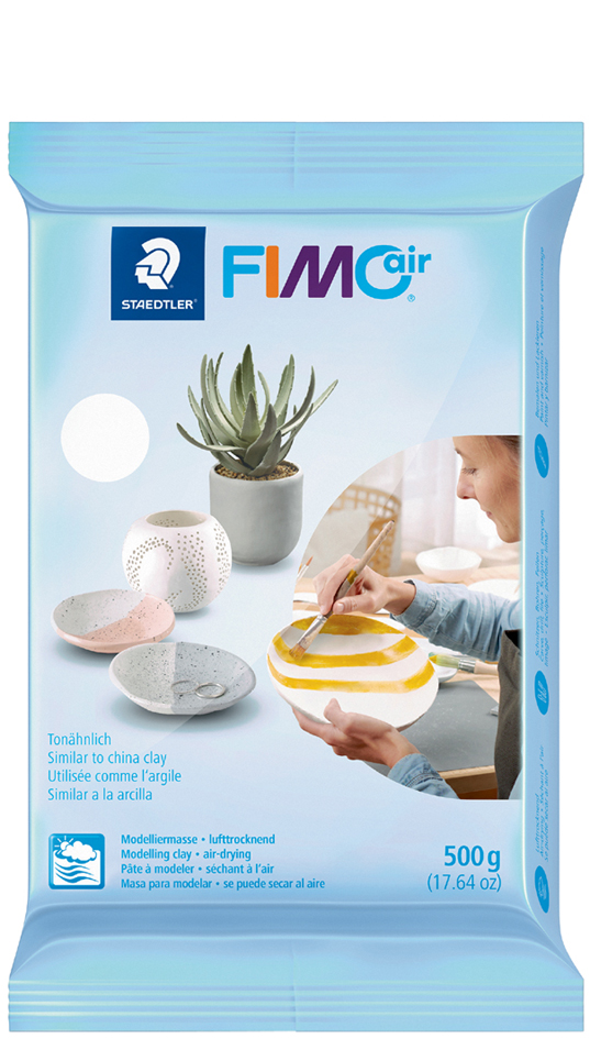 FIMO air Modelliermasse, lufthärtend, grau, 500 g von FIMO