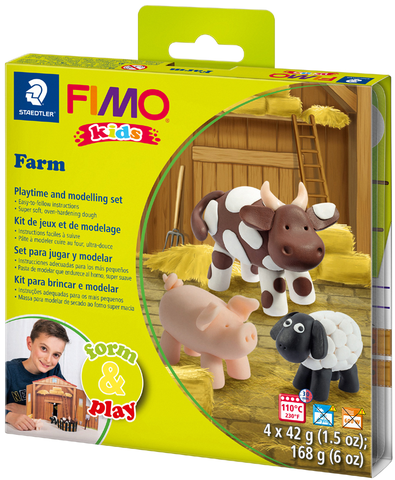 FIMO kids Modellier-Set Form & Play , Farm, , Level 1 von FIMO