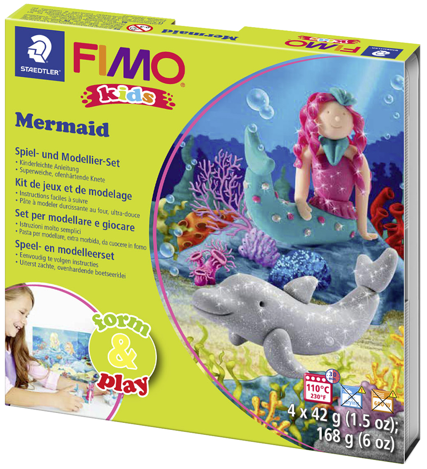 FIMO kids Modellier-Set Form & Play , Mermaid, , Level 3 von FIMO