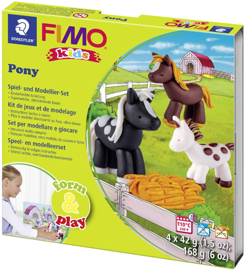 FIMO kids Modellier-Set Form & Play , Pony, , Level 2 von FIMO
