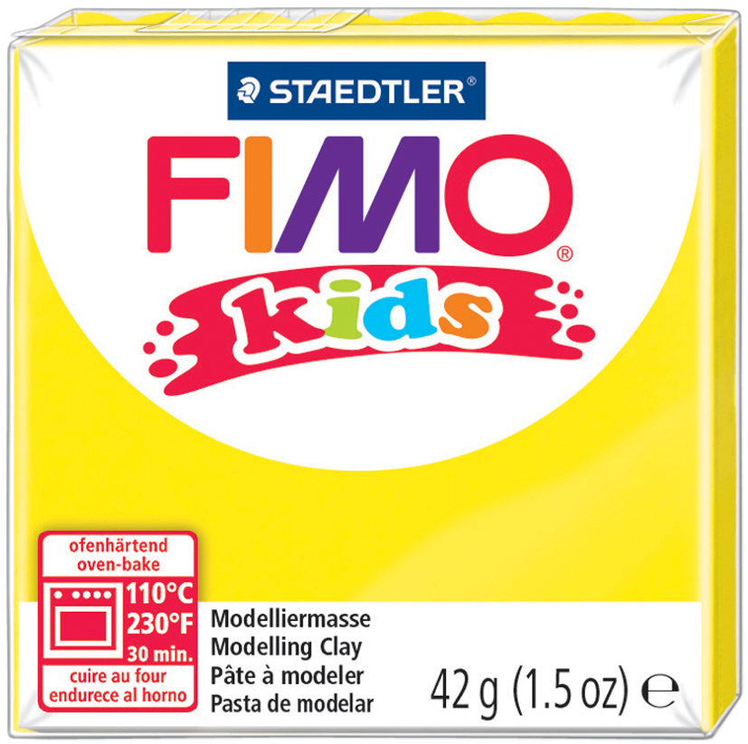 FIMO kids Modelliermasse, ofenhärtend, gelb, 42 g von FIMO